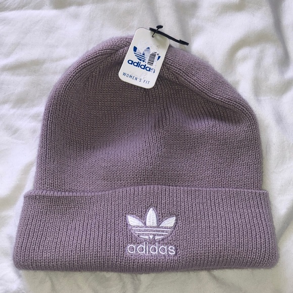 Purple Adidas Beanie Hat 